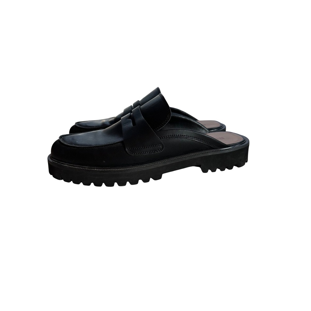Blondo Black Leather Mule Clogs